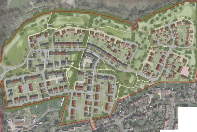 Proposed layout for 265 homes on land north of Glebe Farm and Kings Barn Lane, Kings Barn Lane, Steyning. Image: Vistry Group