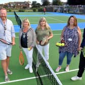 The relaunch of the park tennis courts at Swansea Gardens, Bognor Regis after a £60,000 investment
Oli Handson (Arundel District Council), Alison Cooper (Chairman, District Council), Carol Birch (Chair of Housing and Wellbeing), Sue Brooks (Ward Councillor), Matt Glazier (LTA)  SR2309251 Photo by S Robards/National World