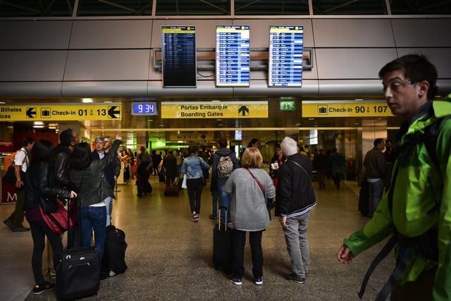 Lisbon Airport saw 65 per cent of flights delayed, and 4.8 per cent cancelled. Picture by PATRICIA DE MELO MOREIRA/AFP via Getty Images