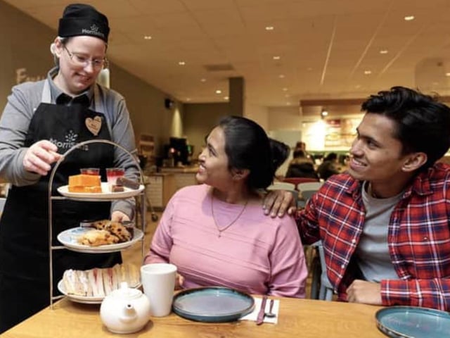 If you are on a tight budget, but still want to treat your mum, Morrisons, in Queens Road, Hastings, has cut the price of its afternoon tea for two to just £10 in its cafés. The afternoon tea includes a tower of sandwiches, as well as cakes, fruit scones and a pot of tea
