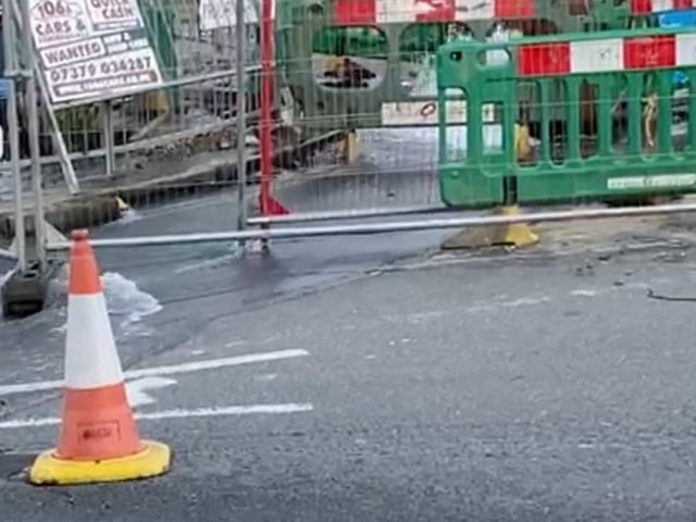 Water mains burst