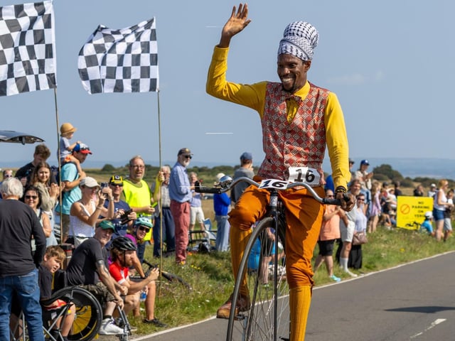 Beachy Head World Championship Penny Farthing Hill Climb 2025. Photo by TK photography. https://www.facebook.com/tadaskphoto