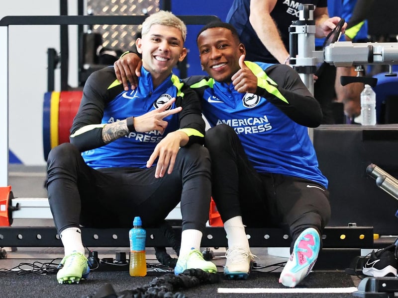 Julio Enciso and Pervis Estupinan prepare for Saturday's clash against Wolves