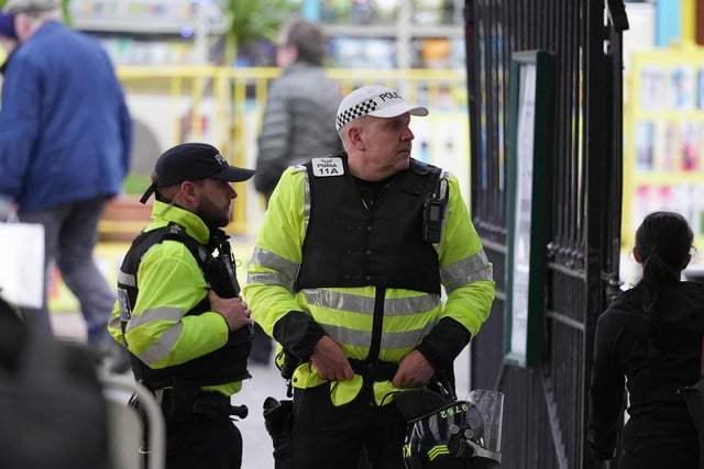 Sussex Police officers are out in force ahead of Brighton and Hove Albion’s Europa League match against Roma this evening (Thursday, March 14)
