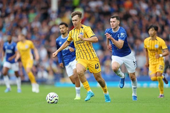 The new Pascal Gross. Played left back and looked as though he'd played there all his life. He was up against Everton's most lively player in Harrison too.