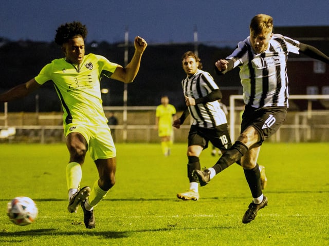 Action from Peacehaven and Telscombe's win over Bexhill United in the SCFL premier