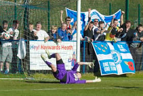 A goal for Haywards Heath against Loxwood | Picture: Ray Turner