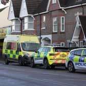 Police cars and ambulances were pictured in Tarring Road around 3.30pm.