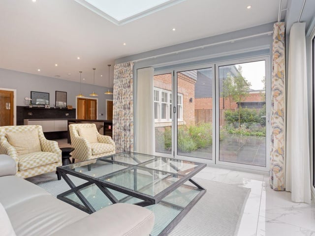 The property gets plenty of sunlight, which makes it a wonderful place to relax and entertain.