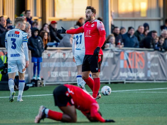 Action from Eastbourne Borough's 2-1 Boxing Day win at Havant and Waterlooville in National League South