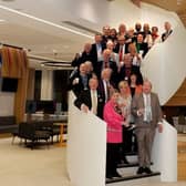 Councillors past and present at the new Town Hall