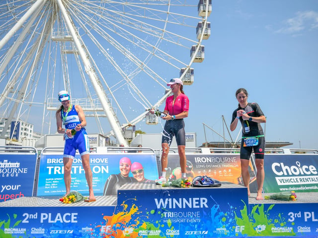 Podium pictures from the Eastbourne Triathlon Festival 2023