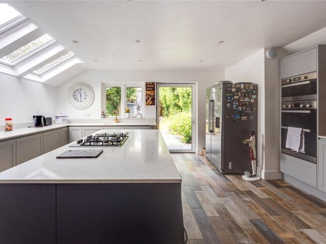 Offers over £850,000 are invited for this five-bedroom, semi-detached house in Heene Road, Worthing, which comes to the market with Michael Jones Estate Agents chain free