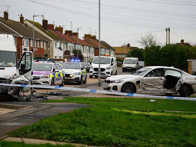 A man has been taken to hospital with ‘life threatening injuries’ having been assaulted following a collision between two vehicles in Eastbourne today (December 7).