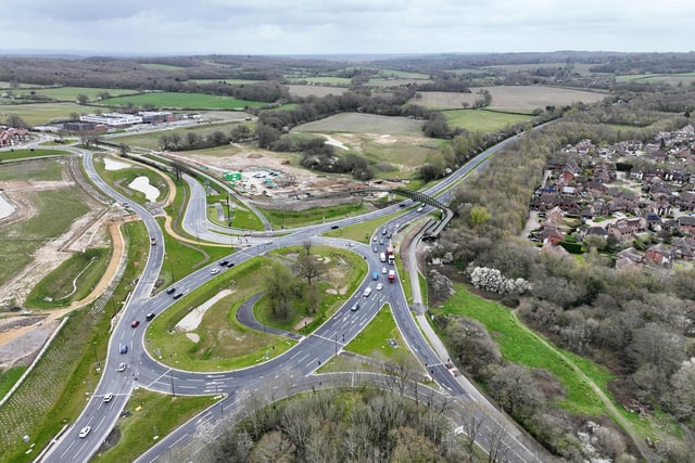 The new Rusper Road roundabout (Eddie Mitchell)