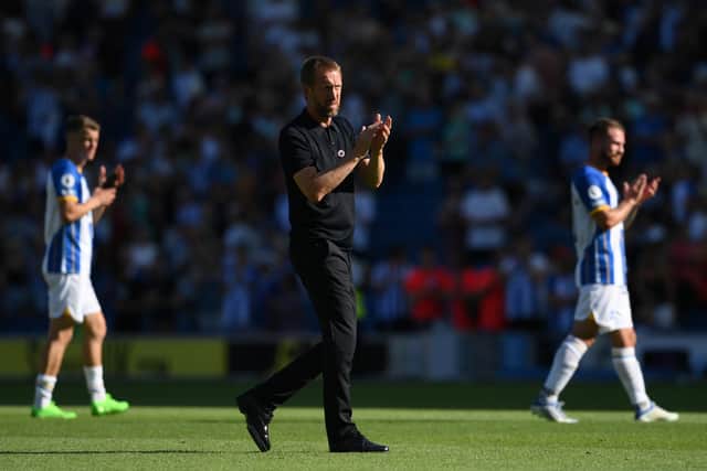 Graham Potter's Brighton dominated for large periods against Newcastle but were thwarted by an inspired Nick Pope, whilst Solly March and Joel Veltman saw efforts cleared off the line. (Photo by Mike Hewitt/Getty Images)