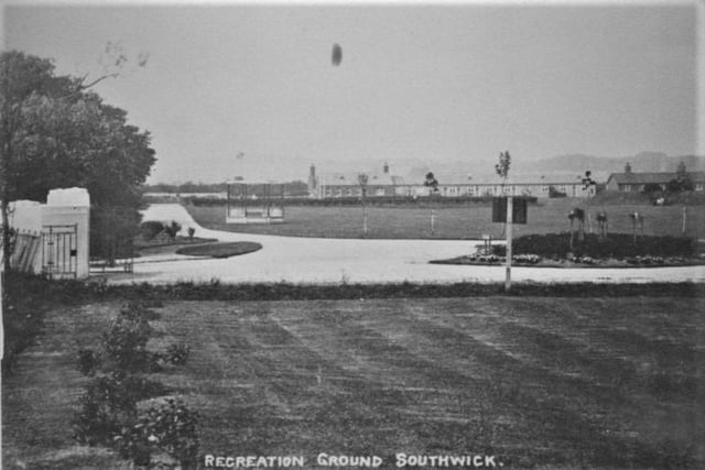 Southwick Recreation Ground showing the bandstand June 1941