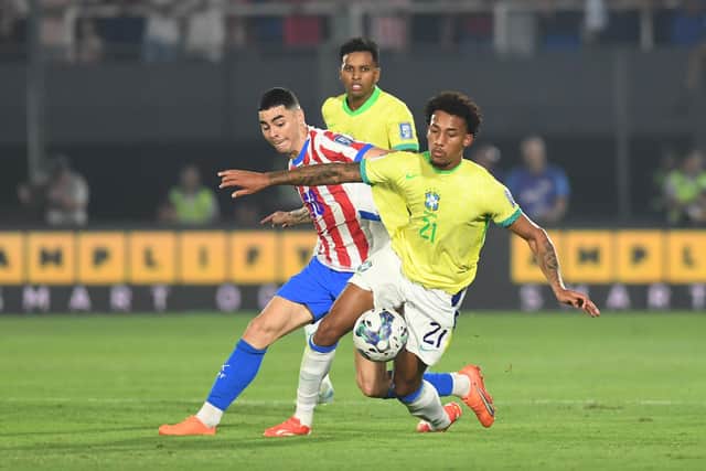 Brighton and Hove Albion's João Pedro featured for Brazil during the South American FIFA World Cup 2026 Qualifier match against Paraguay
