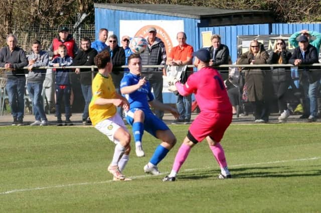 Action from Selsey's 4-3 win over Godalming in the SCFL Division 1