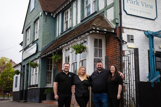 The Park View: Pictured left to right are Charlie Waters (team leader), Charlotte Morley (licensee), Steve Pease (licensee) and Chevonne Reed-Forrester (team leader).