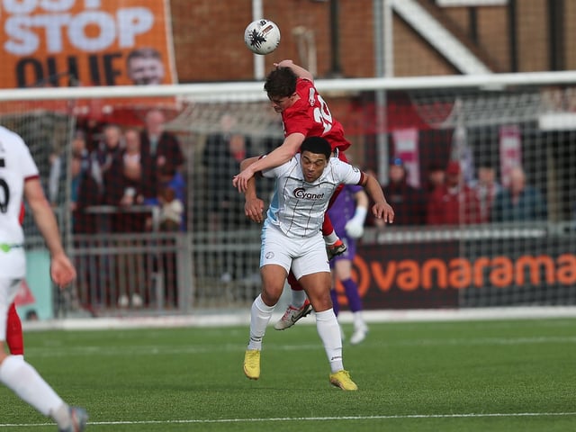 Action from Worthing's home loss to Taunton Town in National League South