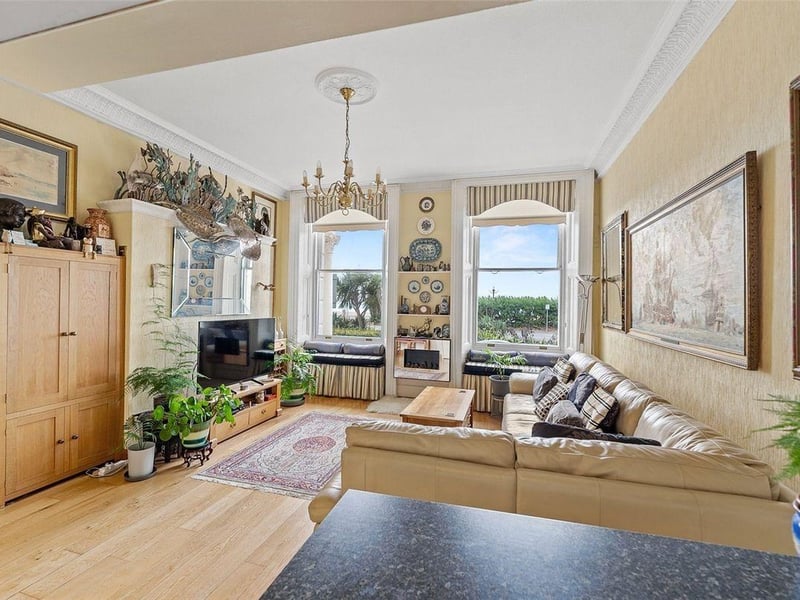 This two-bedroom flat in Heene Terrace, a popular seafront development in Worthing, is on the market with Michael Jones Estate Agents priced at £325,000