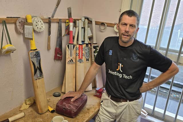 Barney Morris in his workshop in Wisdom Sports in Haywards Heath | Picture: Mark Dunford/SussexWorld