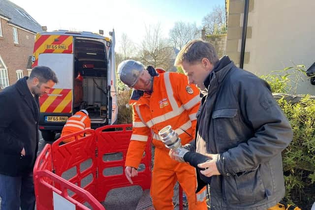 One of the first people to see TuboGel in action was Winchester and Chandler's Ford MP Steve Brine, who saw it in use at the pan parishes west of Andover in Hampshire.