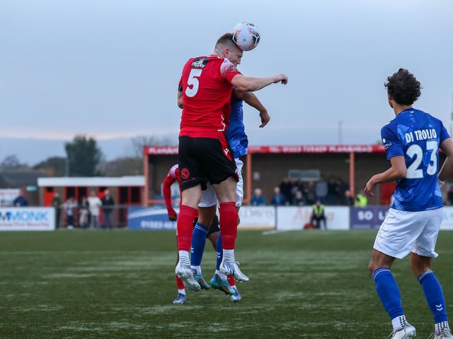 Action from Eastbourne Borough's 1-0 win over St Albans in National League South