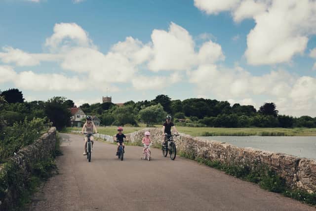 Isle of Wight is the perfect place for a family bike ride. Submitted picture