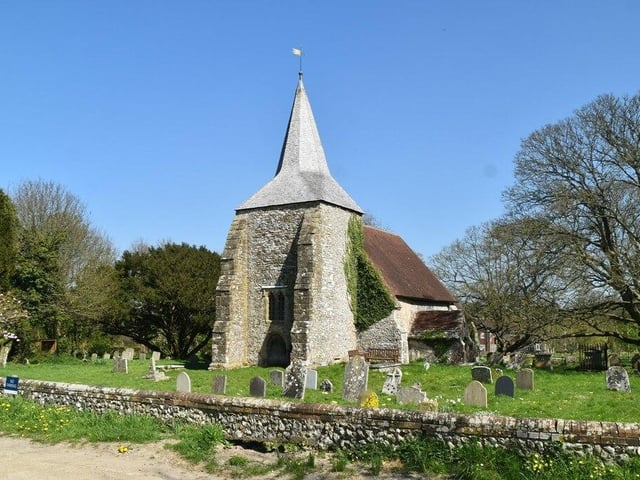 Inside are rare surviving Norman wall paintings but internal damp is putting the paintings at risk. Plumpton is one of four Sussex churches with extant early medieval paintings thought to be by the same artists, known as the Lewes group. The other examples can be seen at Coombes Church near Shoreham-by-Sea, St Botolph's Church at Hardham, and St John the Baptist's Church at Clayton.