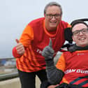 Stephen Merridue and his dad David will be running the 2024 London Marathon as Team Dude assisted wheelchair running team. Picture: SR24020301 SR Staff / Sussex World