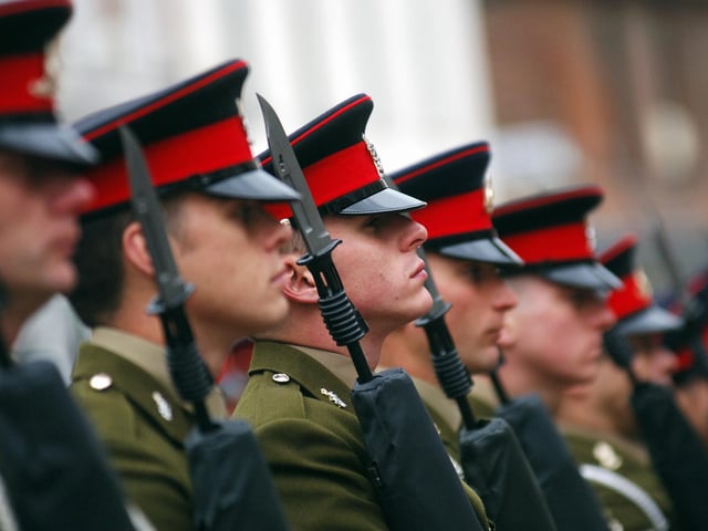 The 47th Regiment present themselves for the honorary Freedom of the City