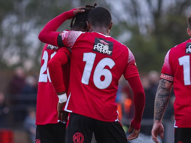 Pre-match service and minute’s silence precedes Eastbourne Borough's narrow 1-0 home win over St Albans City in the National League South