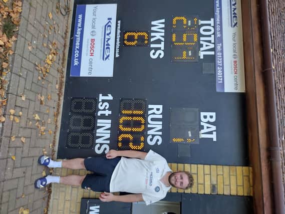 A terrific century by opener and skipper Andrew Thomas and five wickets from Rob Woodward helped Horley 2nd XI romp to a 155-run win against Teddington Town.