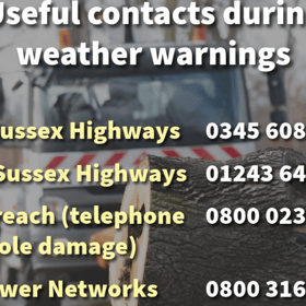 Eastbourne Police warn for incidents on the road amid storm