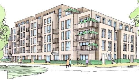 Artist's impression of the proposed development at the Mannings site in Shoreham