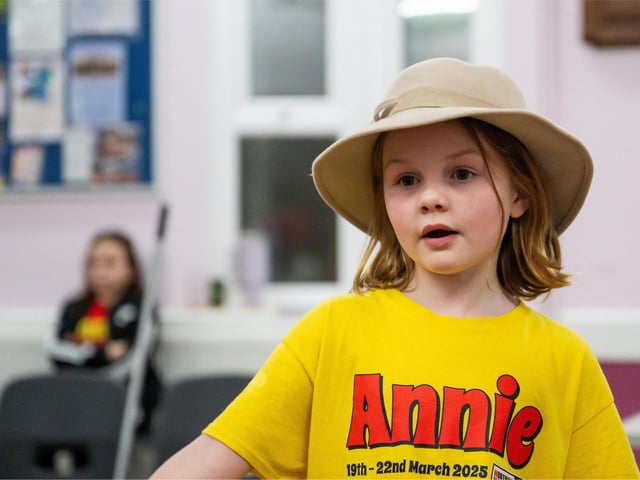 Iris Cannon at WMTC's Annie rehearsal