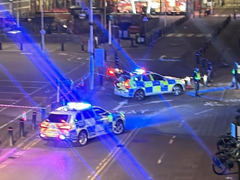 Police at the scene of the incident. Picture: Eddie Mitchell