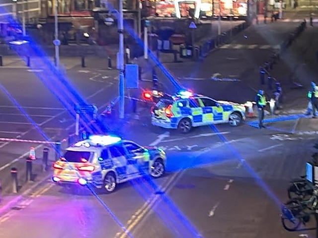 Police at the scene of the incident. Picture: Eddie Mitchell