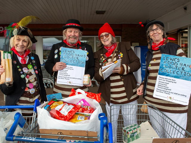 More than 8,000 items have been collected at the Lewes Food Banks Winter Collection