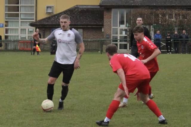 Horsham YMCA in recent action against Crawley Down Gatwick| Picture: Beth Chapman