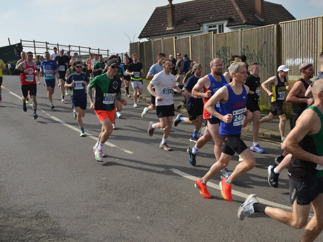 Action in the 2026 Hastings Half Marathon