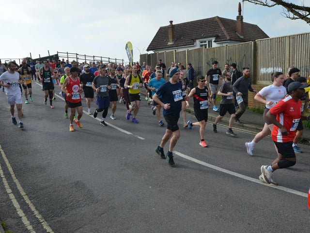 Action in the 2026 Hastings Half Marathon