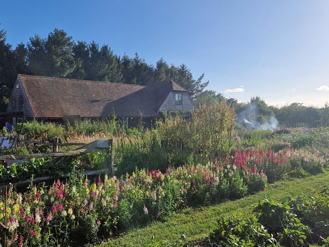 The summer supper club hosted by The Sussex Peasant at Pitfield Barn Flower Farm
