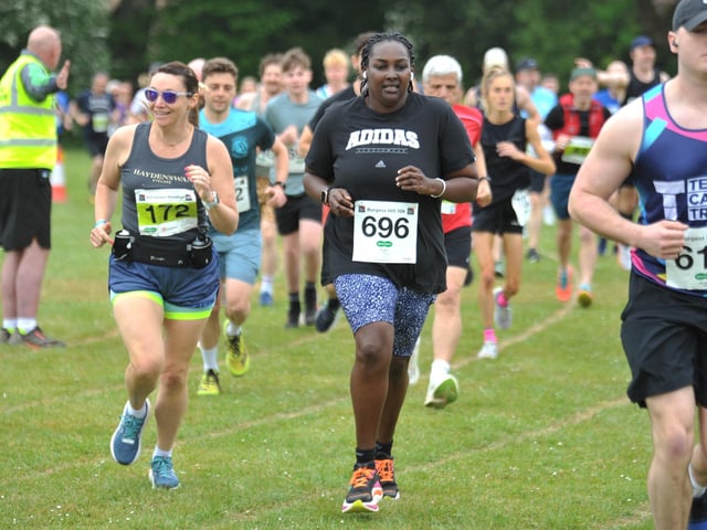 Burgess Hill 10k section of the May bank holiday weekend Mid Sussex Marathon.  Event - Burgess Hill Mid Sussex 10K.  HR26050501. Pic Hollie R/Iconic Media Group : Burgess Hill races at the 2026 Mid Sussex Marathon