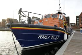 Eastbourne RNLI's Diamond Jubilee lifeboat in Sovereign Harbour (Photo by Jon Rigby)