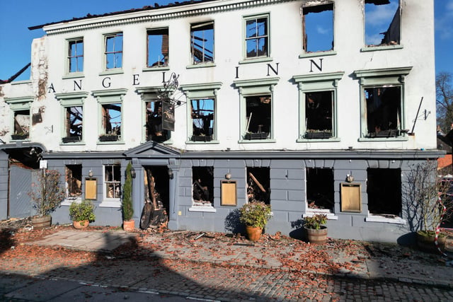 PICTURED: Vast damage to Angel Inn shown in dramatic photos