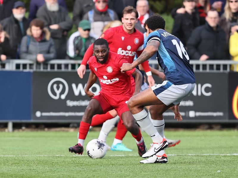 Action from Worthing's 6-4 win at home to Dover in National League South