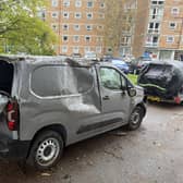 The incident in Crawley. Picture: Eddie Mitchell